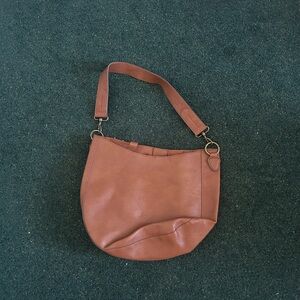 Elegant Brown Leather Shoulder Bag